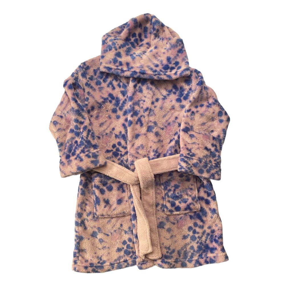 Little Girl Soft Plush Hooded Bathrobe Size 4/5